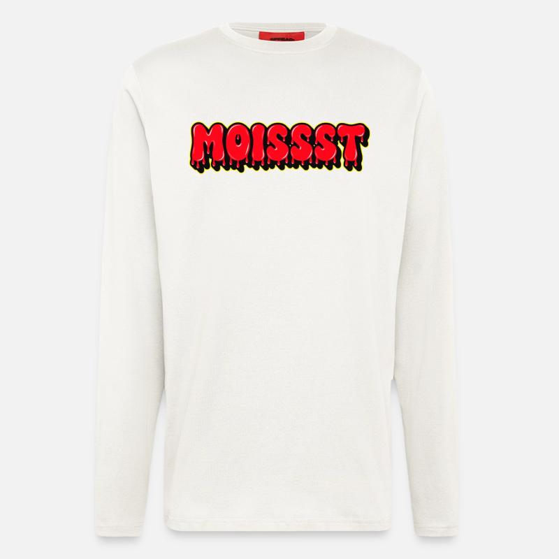 Moist Red Dripping Text - Longsleeve - made by SPREAD  - OFF WHITE