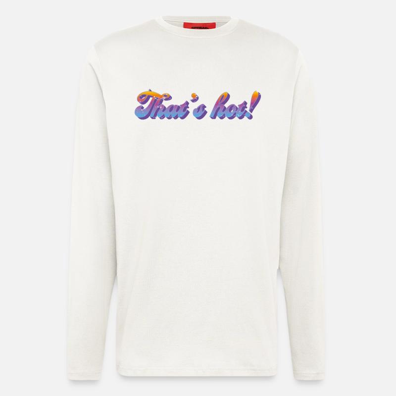 That's hot! – Retro Gradient Style - Longsleeve - made by SPREAD  - OFF WHITE