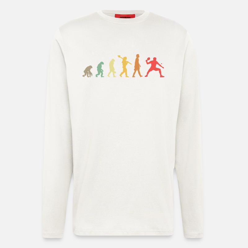 Evolution Ping Pong - Longsleeve - made by SPREAD  - OFF WHITE