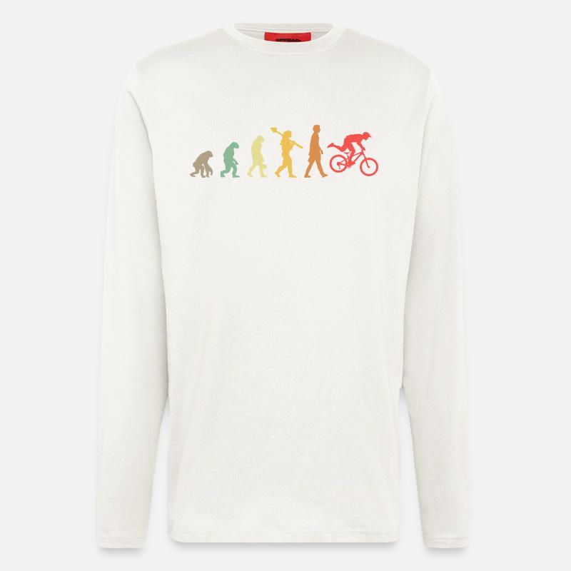 Vélo de VTT Evolution - Manches longues bio décontracté fabriqué en UE - OFF WHITE