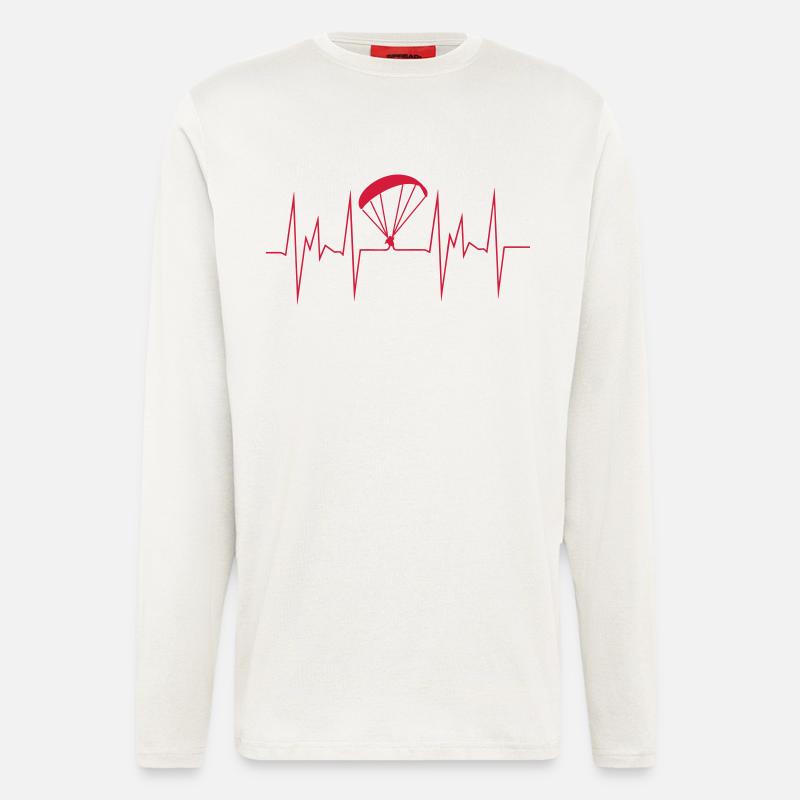 herzschlag gleitschirm - Langarmshirt - made by SPREAD  - OFF WHITE