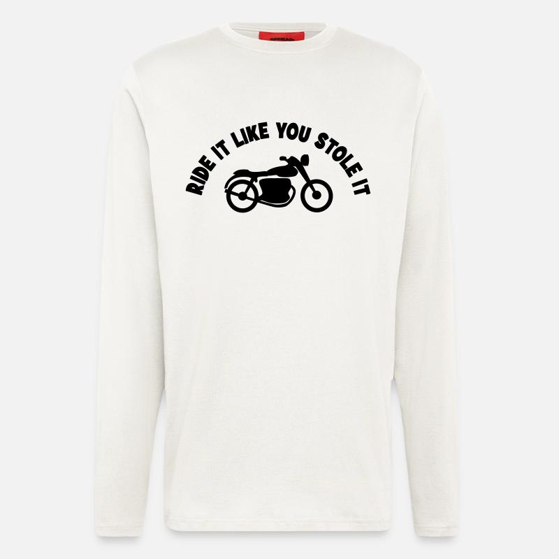 Motorrad - Langarmshirt - made by SPREAD  - OFF WHITE