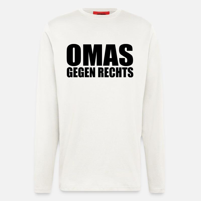 Omas gegen rechts - Langarmshirt - made by SPREAD  - OFF WHITE