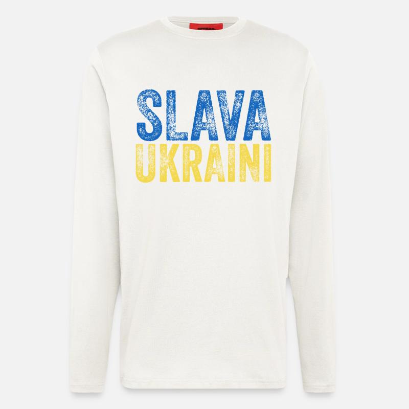 Slava Ukraini - Longsleeve - made by SPREAD  - OFF WHITE