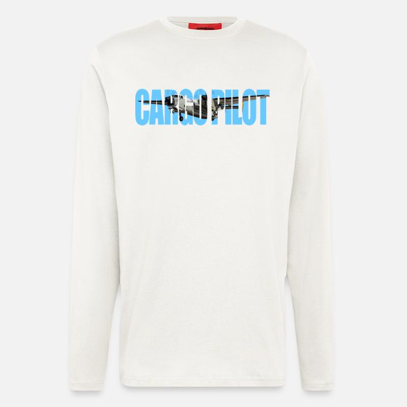 Pilote cargo C-2A - Manches longues bio décontracté fabriqué en UE - OFF WHITE