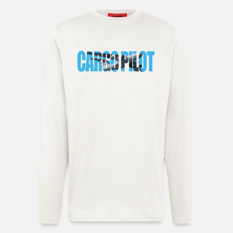 Cargo pilot IL-76 - Langarmshirt - made by SPREAD  - OFF WHITE