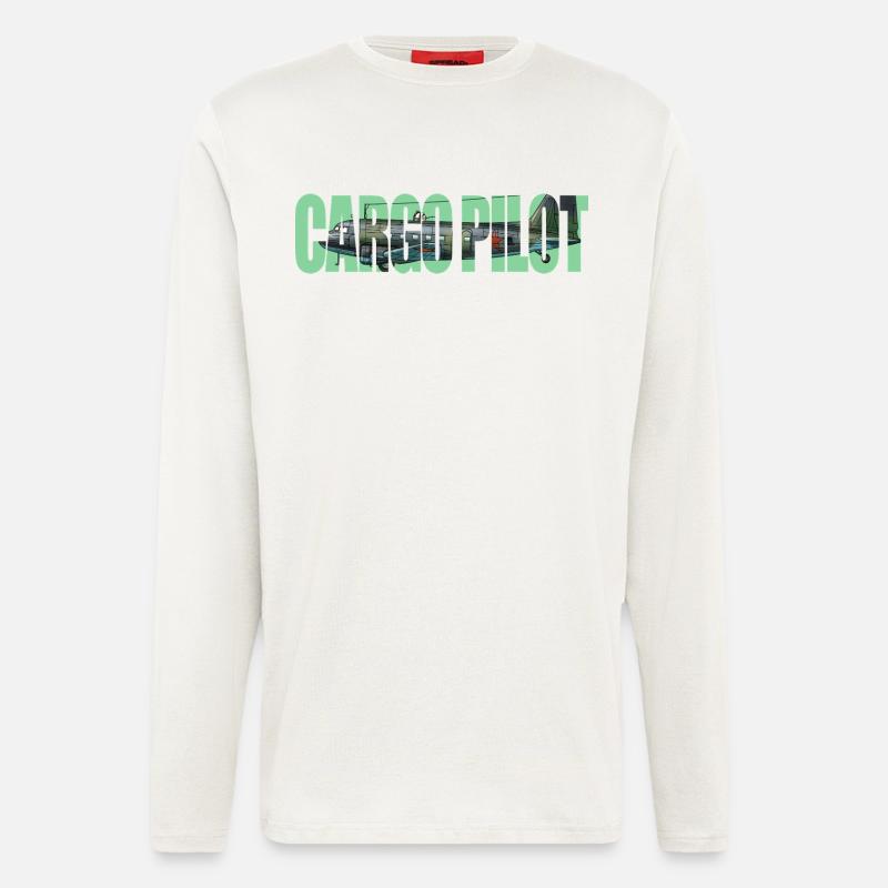 Cargo pilot Li-2 - Langarmshirt - made by SPREAD  - OFF WHITE