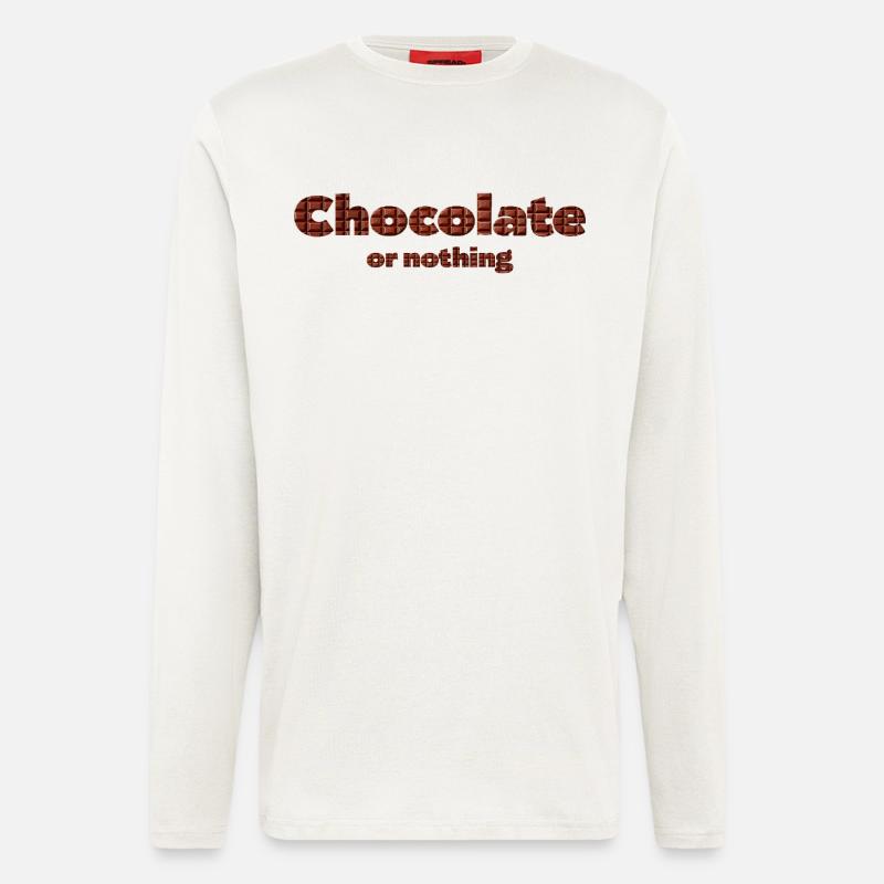 Schokoladen Muster mit 3D-Effekt - Langarmshirt - made by SPREAD  - OFF WHITE