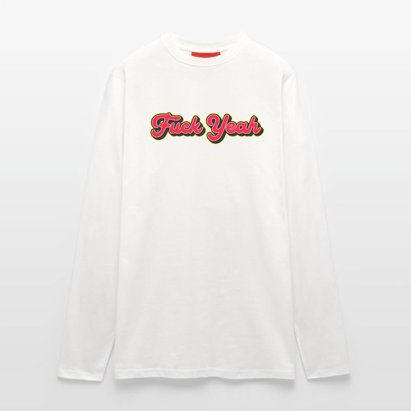 Fuck Yeah 3D Red Script Longsleeve - made by SPREAD 