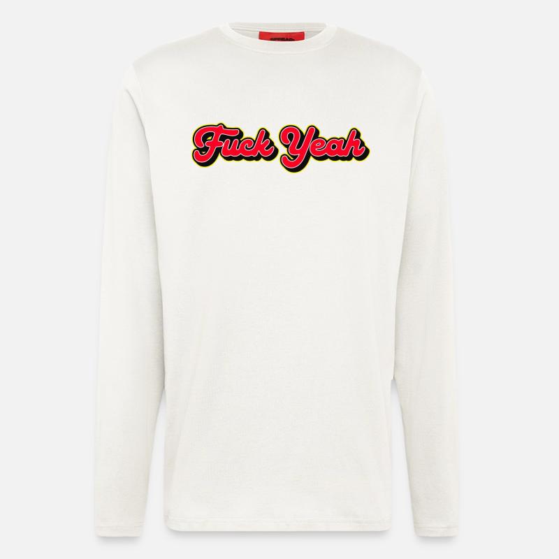 Fuck Yeah 3D Red Script - Longsleeve - made by SPREAD  - OFF WHITE