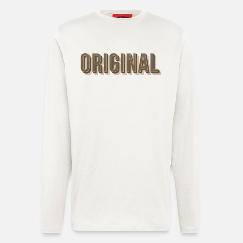Original Font Unique Confident Einmali - Longsleeve - made by SPREAD  - OFF WHITE