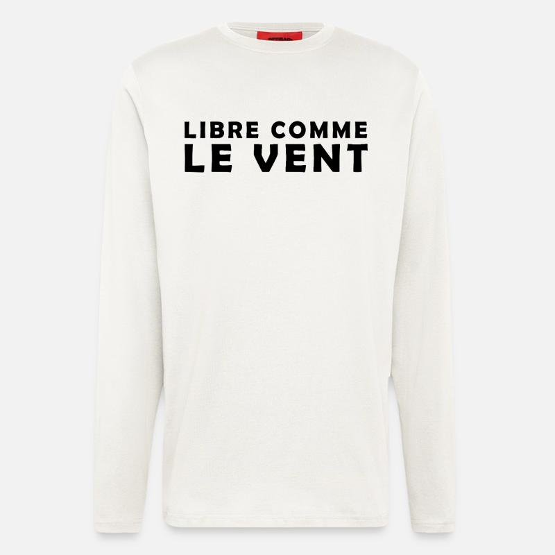 Libre_comme_le_vent - Manches longues bio décontracté fabriqué en UE - OFF WHITE