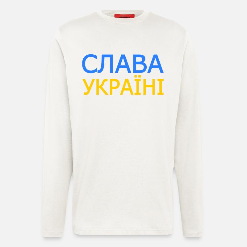 Slava ukraini - Langarmshirt - made by SPREAD - OFF WHITE