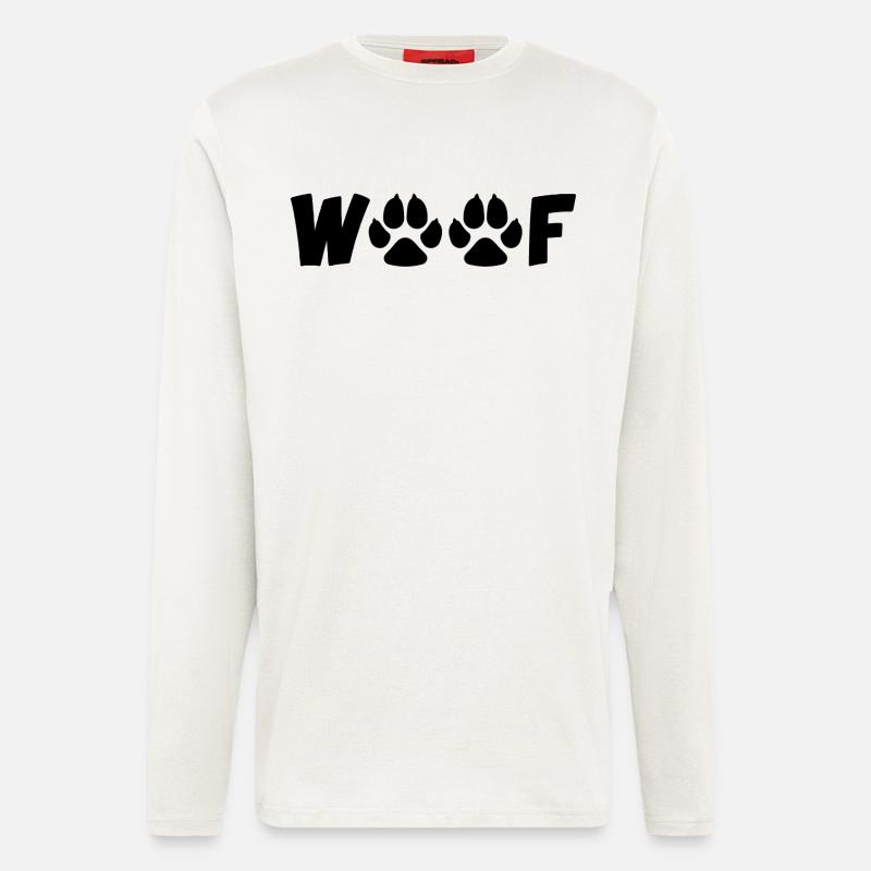 Bellender Hund (schwarz) - Langarmshirt - made by SPREAD  - OFF WHITE