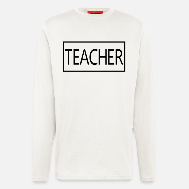 Lehrer-stolzes graduiertes Bildungs-Lehrer-Geschenk - Langarmshirt - made by SPREAD  - OFF WHITE