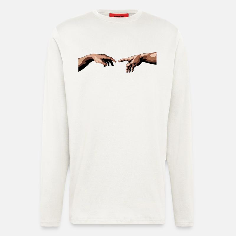 Intertwined hands with artistic style - Longsleeve - made by SPREAD  - OFF WHITE