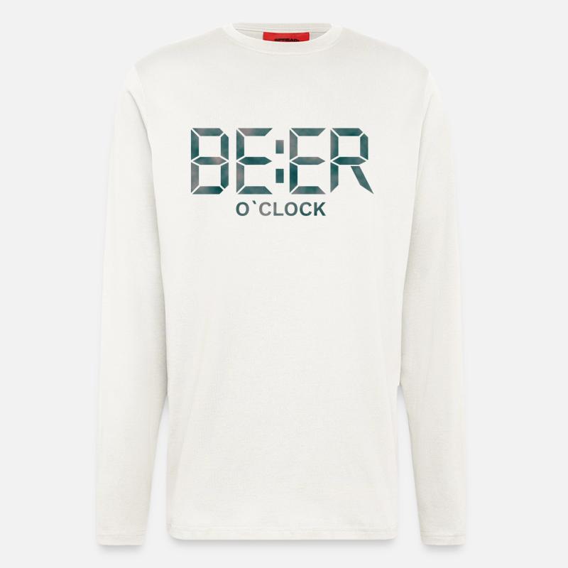 Bier-Uhr - Langarmshirt - made by SPREAD  - OFF WHITE