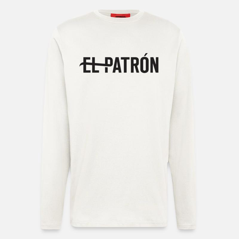 El Patrón – Latino Style Print - Langarmshirt - made by SPREAD  - OFF WHITE