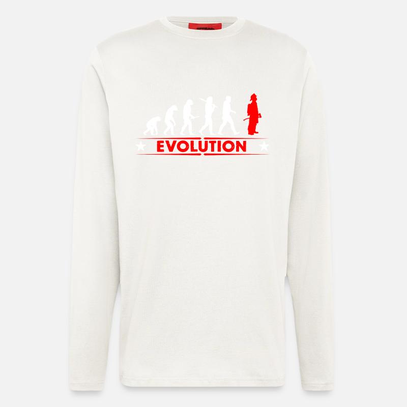 Fire evolution - red/white - Longsleeve - made by SPREAD  - OFF WHITE