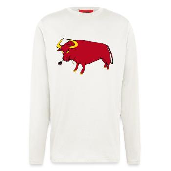 Taureau Basque - Manches longues bio décontracté fabriqué en UE - OFF WHITE - Devant