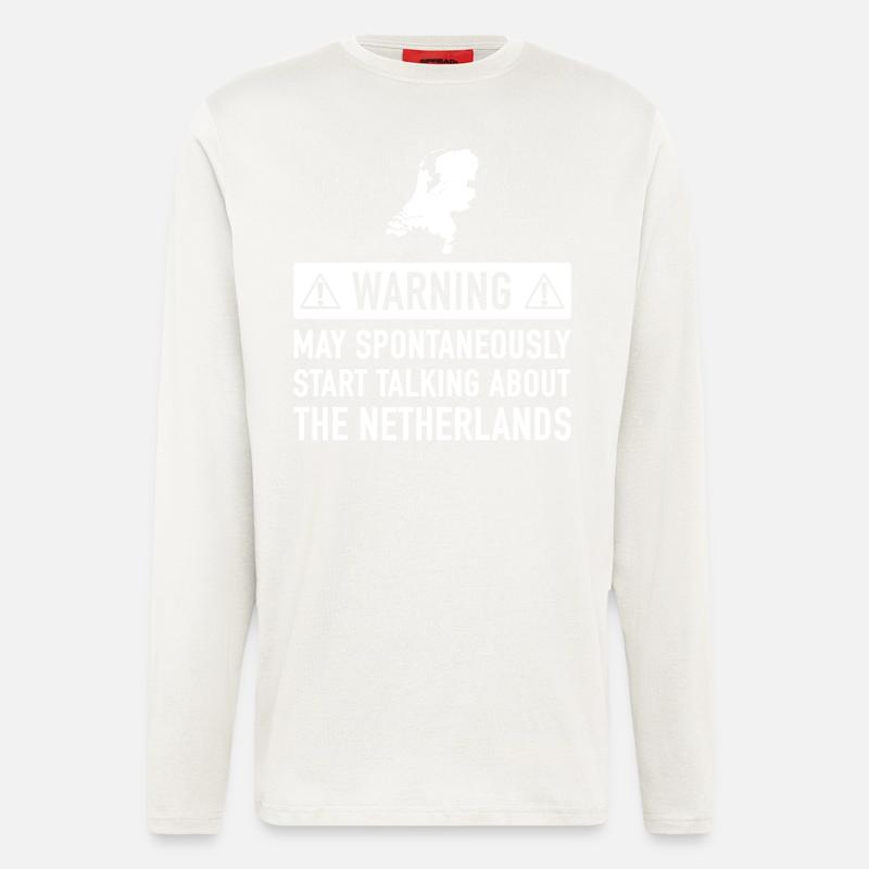 Lustige Geschenkidee Niederlande - Langarmshirt - made by SPREAD  - OFF WHITE
