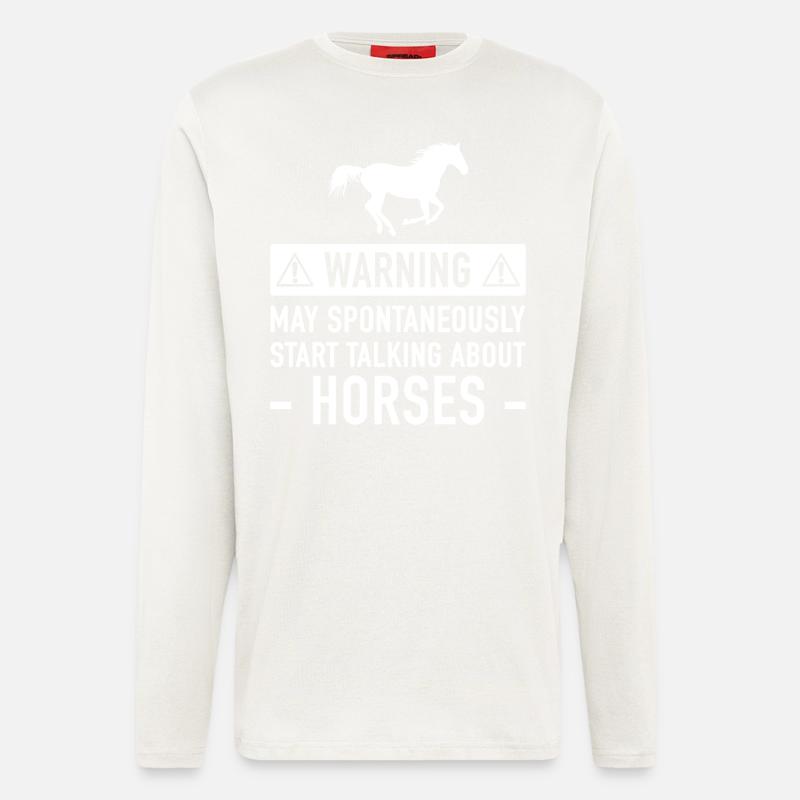 Lustiges Pferd Geschenk-Idee - Langarmshirt - made by SPREAD  - OFF WHITE