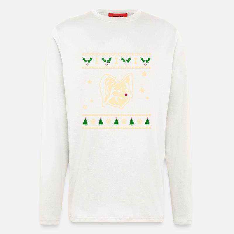 Papillon Weihnachtsgeschenk - Langarmshirt - made by SPREAD  - OFF WHITE