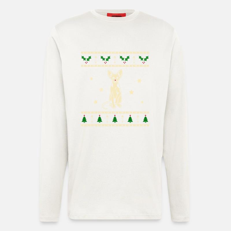 Sphynx Christmas Gift - Longsleeve - made by SPREAD  - OFF WHITE