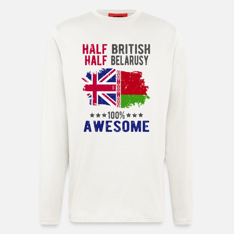 Half British Half Belarusian - Longsleeve - made by SPREAD - OFF WHITE
