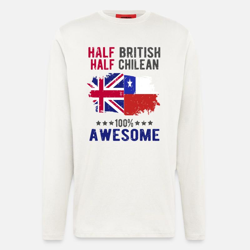 Half British Half Chilean - Longsleeve - made by SPREAD  - OFF WHITE