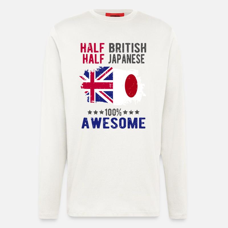 Half British Half Japanese - Longsleeve - made by SPREAD - OFF WHITE