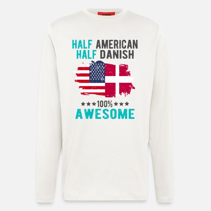 Half American, half Dane - Longsleeve - made by SPREAD - OFF WHITE