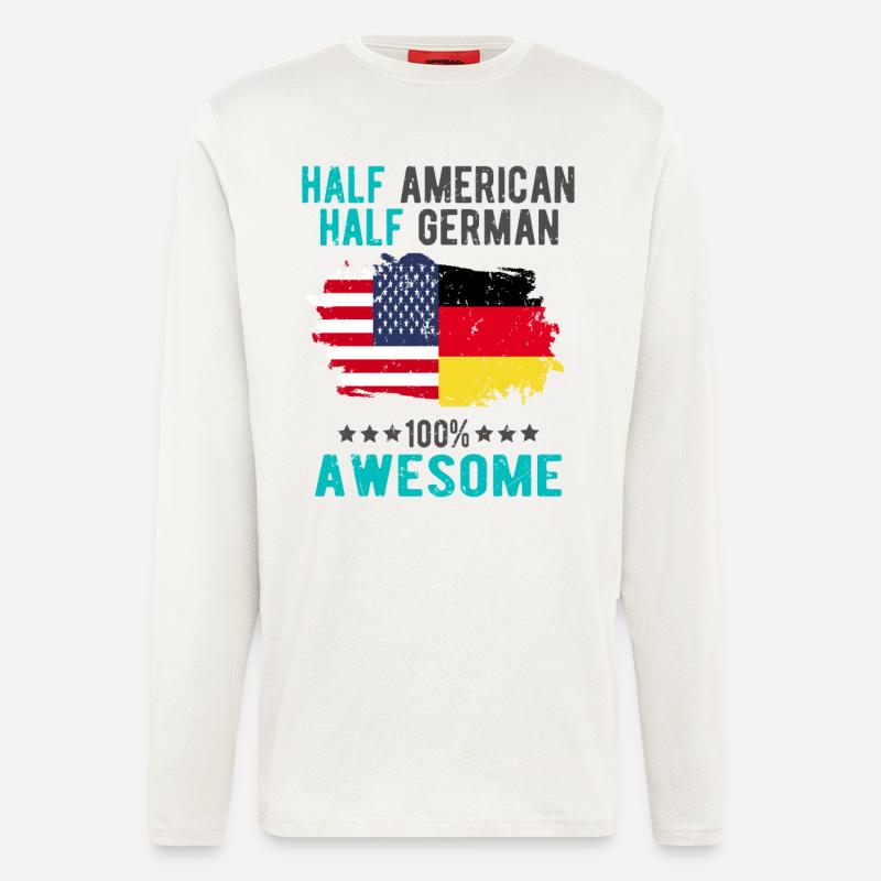 Half American Half German - Longsleeve - made by SPREAD  - OFF WHITE