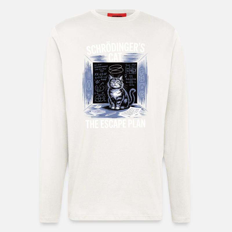 Schrödinger's Cat – Escape Plan - Longsleeve - made by SPREAD  - OFF WHITE