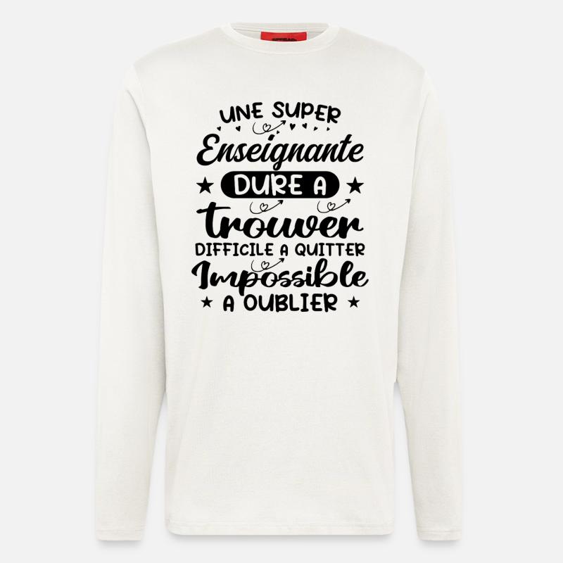 Ein toller Lehrer - Lehrergeschenk - Langarmshirt - made by SPREAD  - OFF WHITE