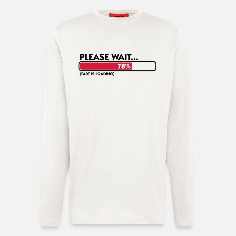 Please wait. Fart loading ... - Longsleeve - made by SPREAD  - OFF WHITE