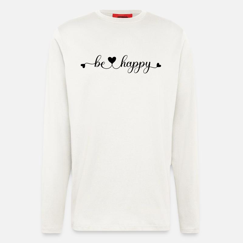 be happy - Longsleeve - made by SPREAD - OFF WHITE