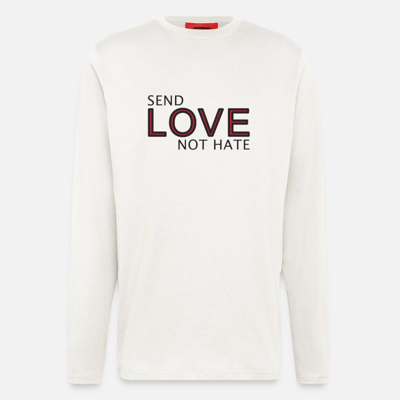 Send Love Not Hate Statement - Longsleeve - made by SPREAD  - OFF WHITE