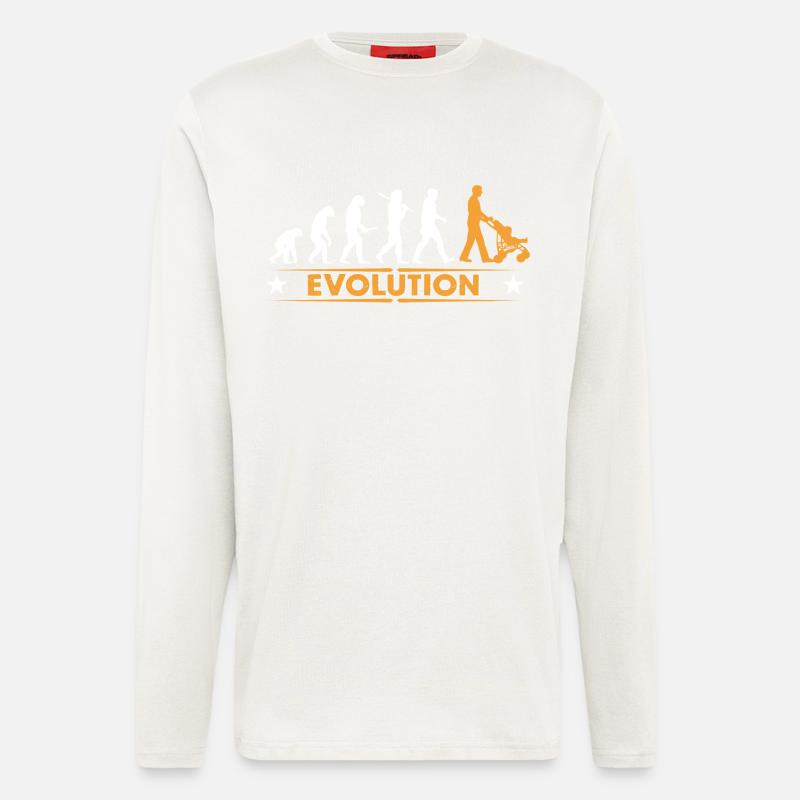 Walking Dad - Evolution - Langarmshirt - made by SPREAD  - OFF WHITE
