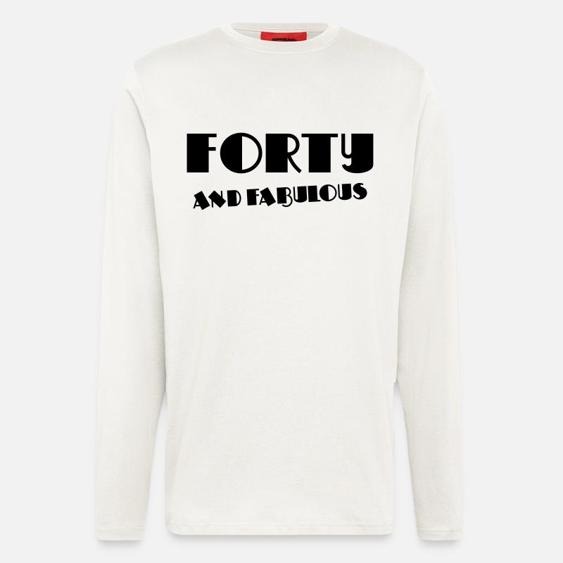Forty and fabulous - Manches longues bio décontracté fabriqué en UE - OFF WHITE