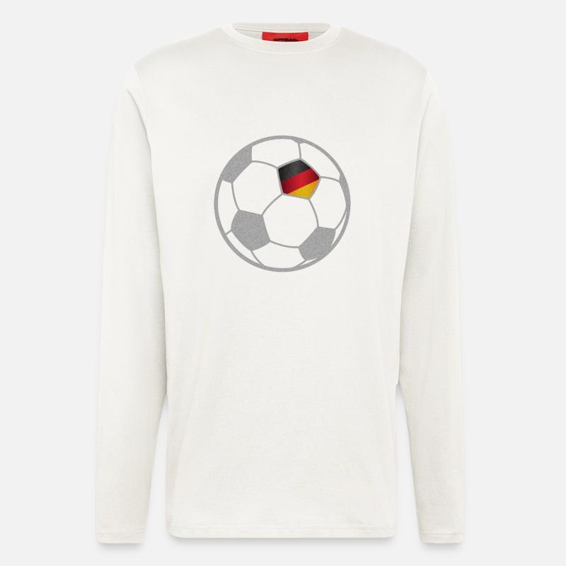 Saksa - Organic Relaxed pitkähihainen paita Made in EU - OFF WHITE