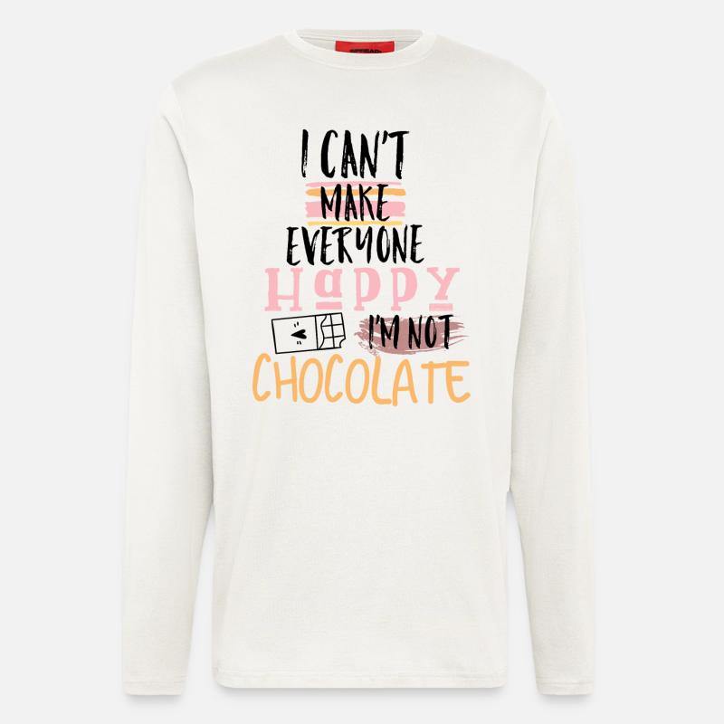Schokolade Spruch - Langarmshirt - made by SPREAD  - OFF WHITE