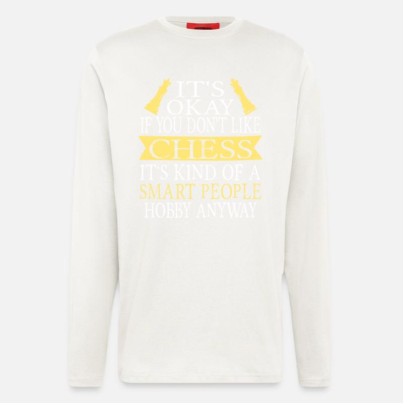 Chess - Manches longues bio décontracté fabriqué en UE - OFF WHITE