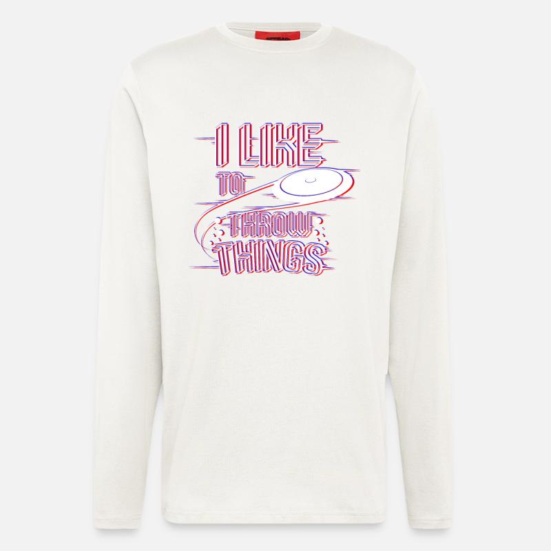 Frisbee throw things - Longsleeve - made by SPREAD - OFF WHITE
