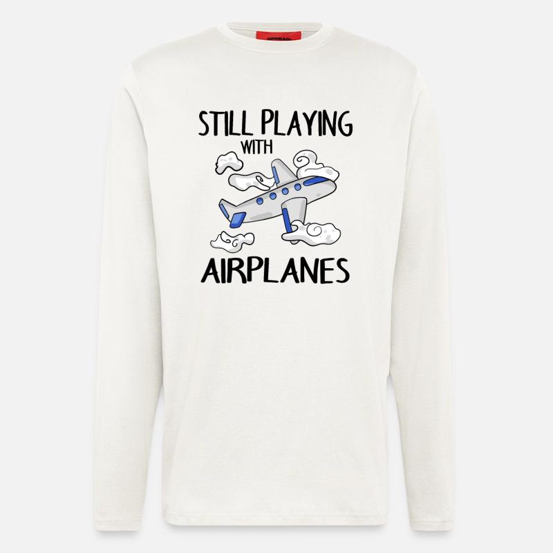 Flugzeug - Langarmshirt - made by SPREAD  - OFF WHITE