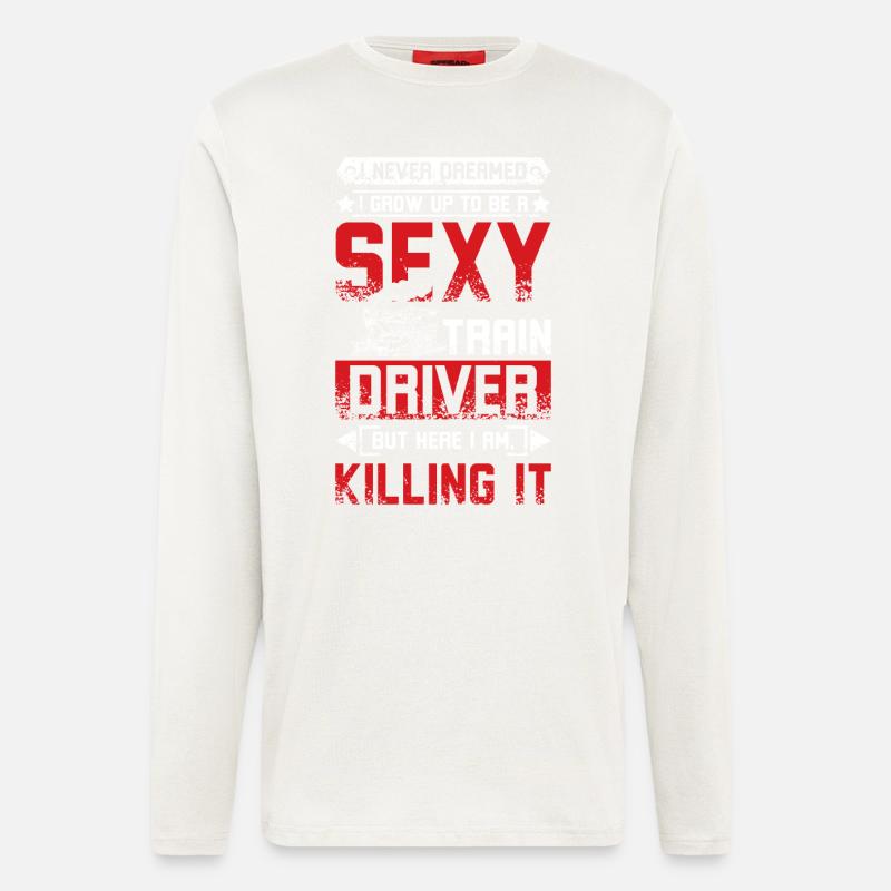 Sexy train driver - Longsleeve - made by SPREAD - OFF WHITE