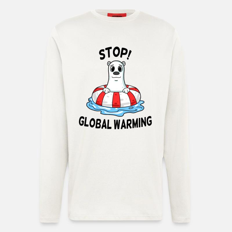 Climate Change Climate Protection - Longsleeve - made by SPREAD  - OFF WHITE