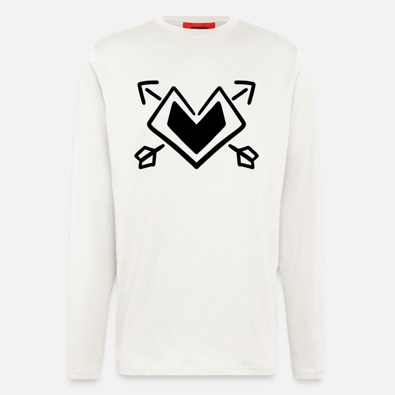 Herz Pfeil - Langarmshirt - made by SPREAD  - OFF WHITE