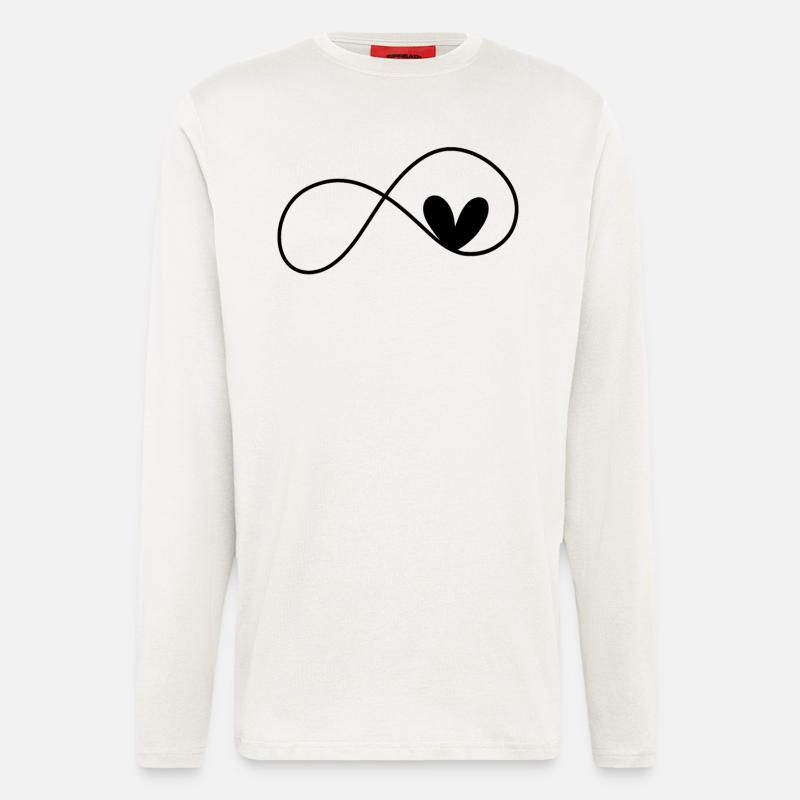 Unendlich Herz Liebe - Langarmshirt - made by SPREAD  - OFF WHITE
