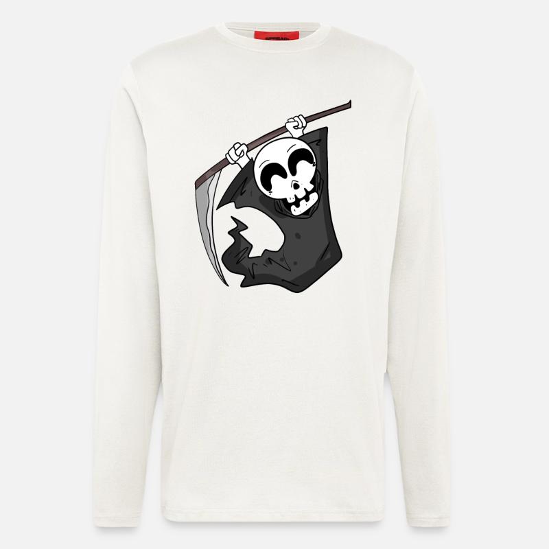 Sensenmann freut sich - Langarmshirt - made by SPREAD  - OFF WHITE